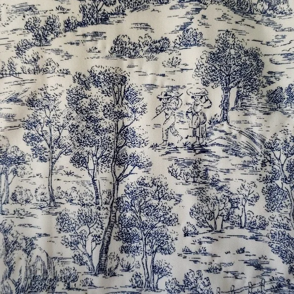 Vintage Vest Floral Flower Trees Mountains River Lake - Picture 8 of 16